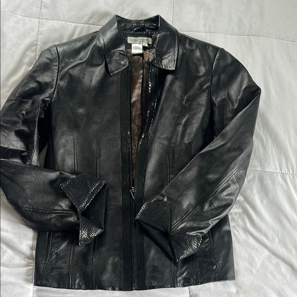 Coldwater Creek Black Lightweight Shirt Jacket